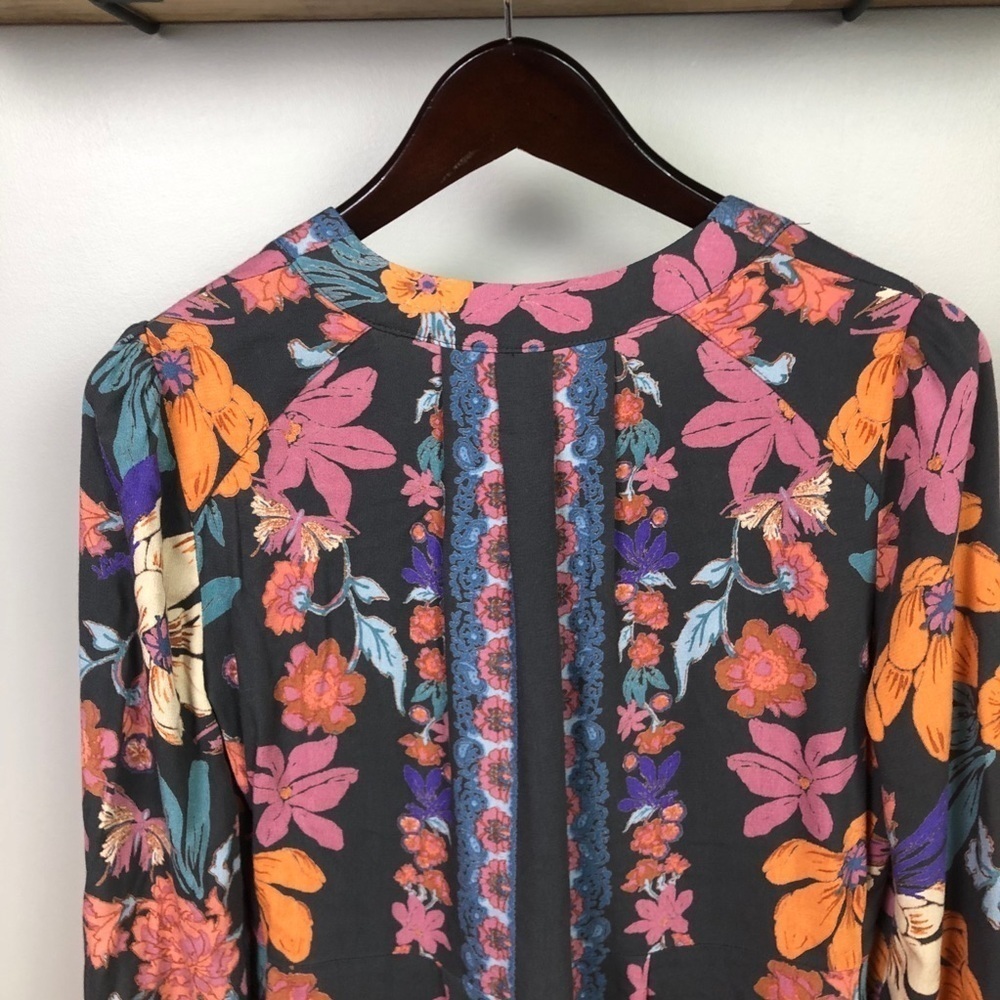 Free People Violet Hill Printed Tunic Dress Size 2 - Picture 11 of 12